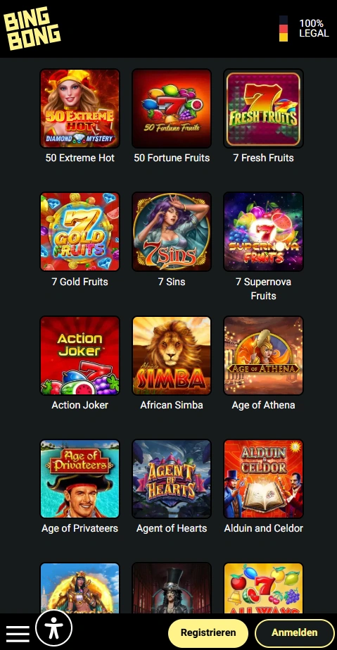 bingbong mobile games page